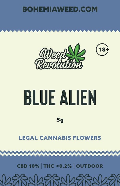 WEED REVOLUTION BLUE ALIEN OUTDOOR CBD 10% a THC 0,2% 5g 