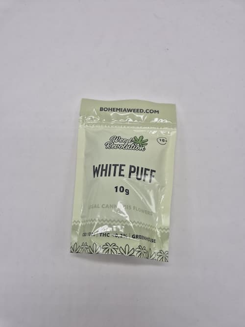 WEED REVOLUTION WHITE PUFF GREENHOUSE CBD 10% a THC 0,2% 10g 