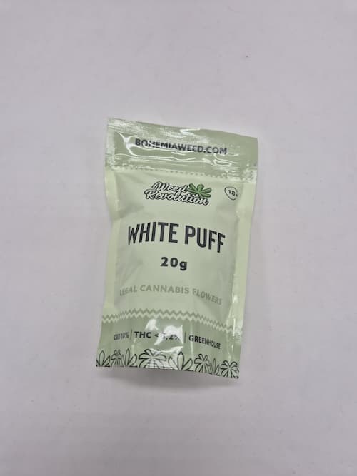 WEED REVOLUTION WHITE PUFF GREENHOUSE CBD 10% a THC 0,2% 20g 